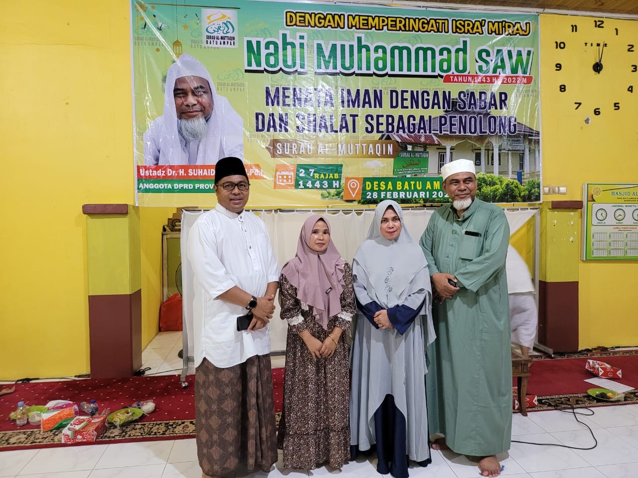 Hadiri Acara Isra Miraj, Ini Pidato Kades Batu Ampar