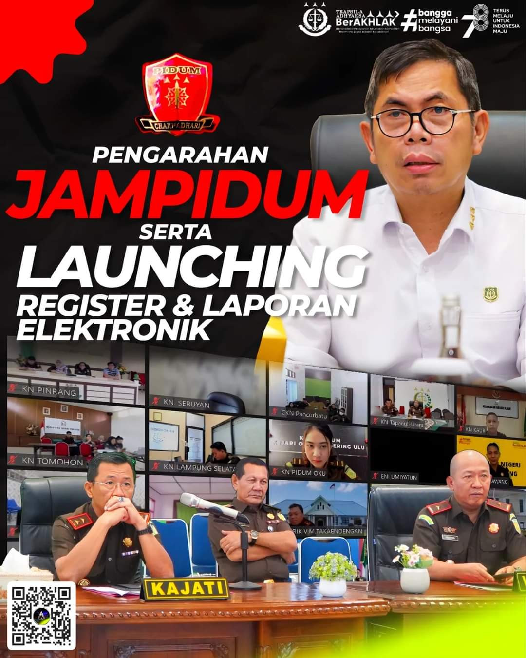 Kejati Riau Ikuti Pengarahan Jampidum Dan Launching Register Elektronik Secara Virtual 