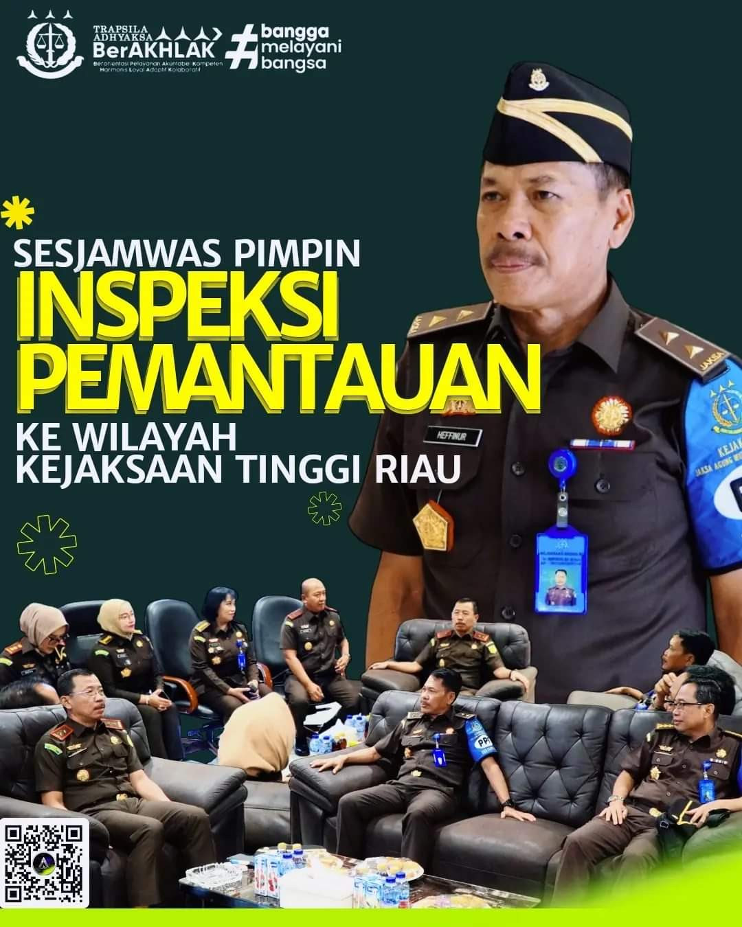 KUNJUNGAN KERJA PLT. INSPEKTUR IV PADA JAKSA AGUNG MUDA PENGAWASAN KEJAKSAAN AGUNG RI DALAM RANGKA INSPEKSI PEMANTAUAN TAHUN 2023