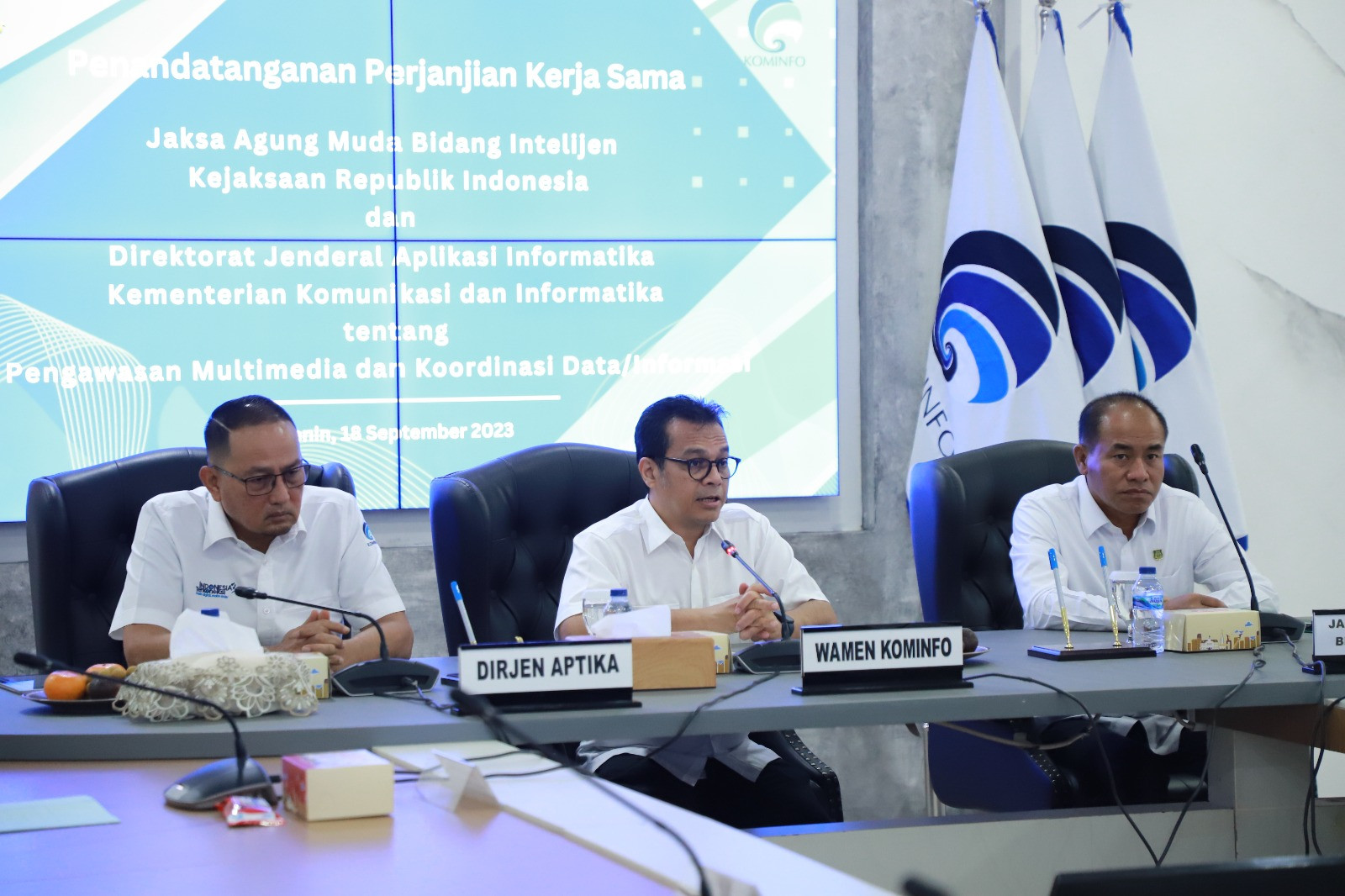 Optimalkan Pengawasan Multimedia,   JAM-Intelijen Menjalin Kerja Sama dengan   Kementerian Komunikasi dan Informatika