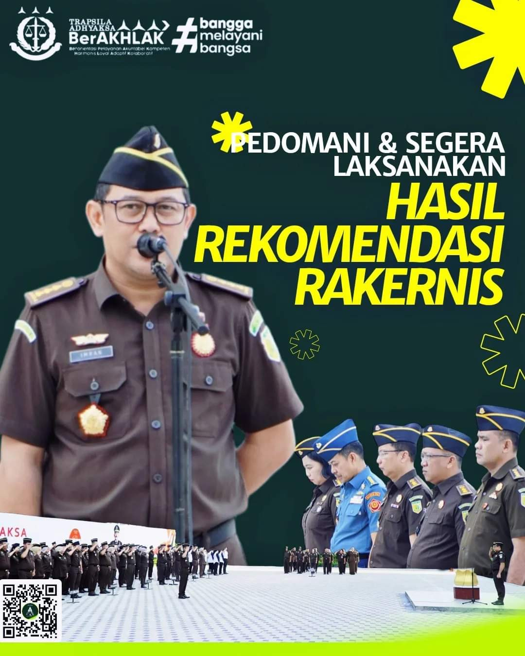 Asisten Tindak Pidana Khusus Kejaksaan Tinggi Riau Penerima Apel Kerja Pagi