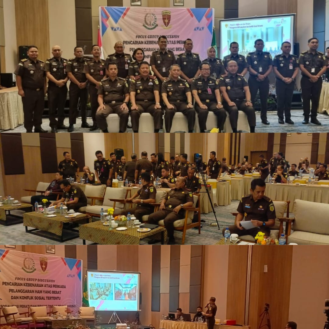 Waka Kejati Riau Hadiri Focus Group Discussion (FGD) Mengenai Pencarian Kebenaran atas Perkara Pelanggaran HAM Yang Berat dan Konflik Sosial Tertentu