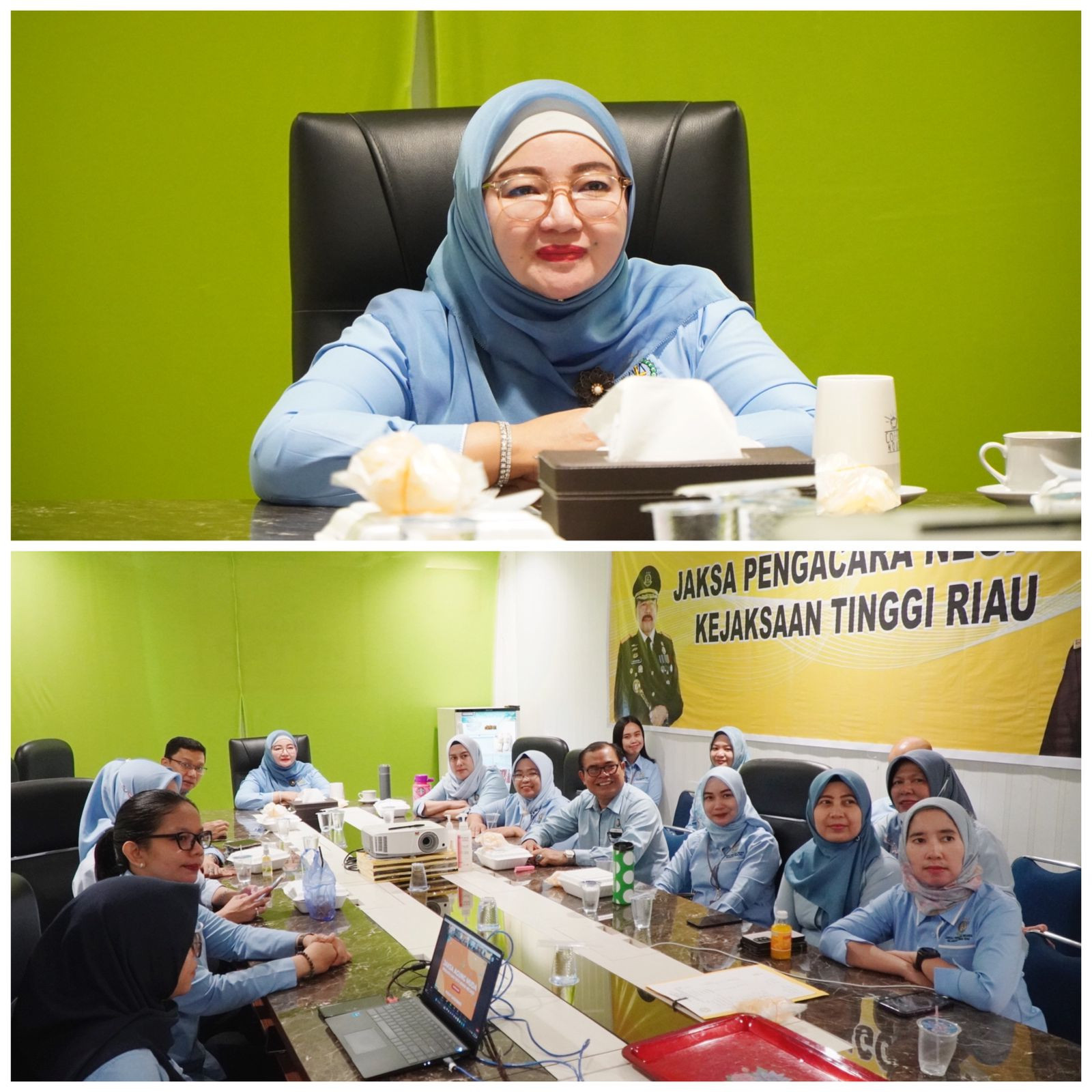 Asdatun Kejati Riau mengikuti kegiatan Pembukaan Bimbingan Teknis (Bimtek) Operasional Case Management System (CMS) Perdata dan Tata Usaha Negara (DATUN) Angkatan II Tahun 2023 secara virtual
