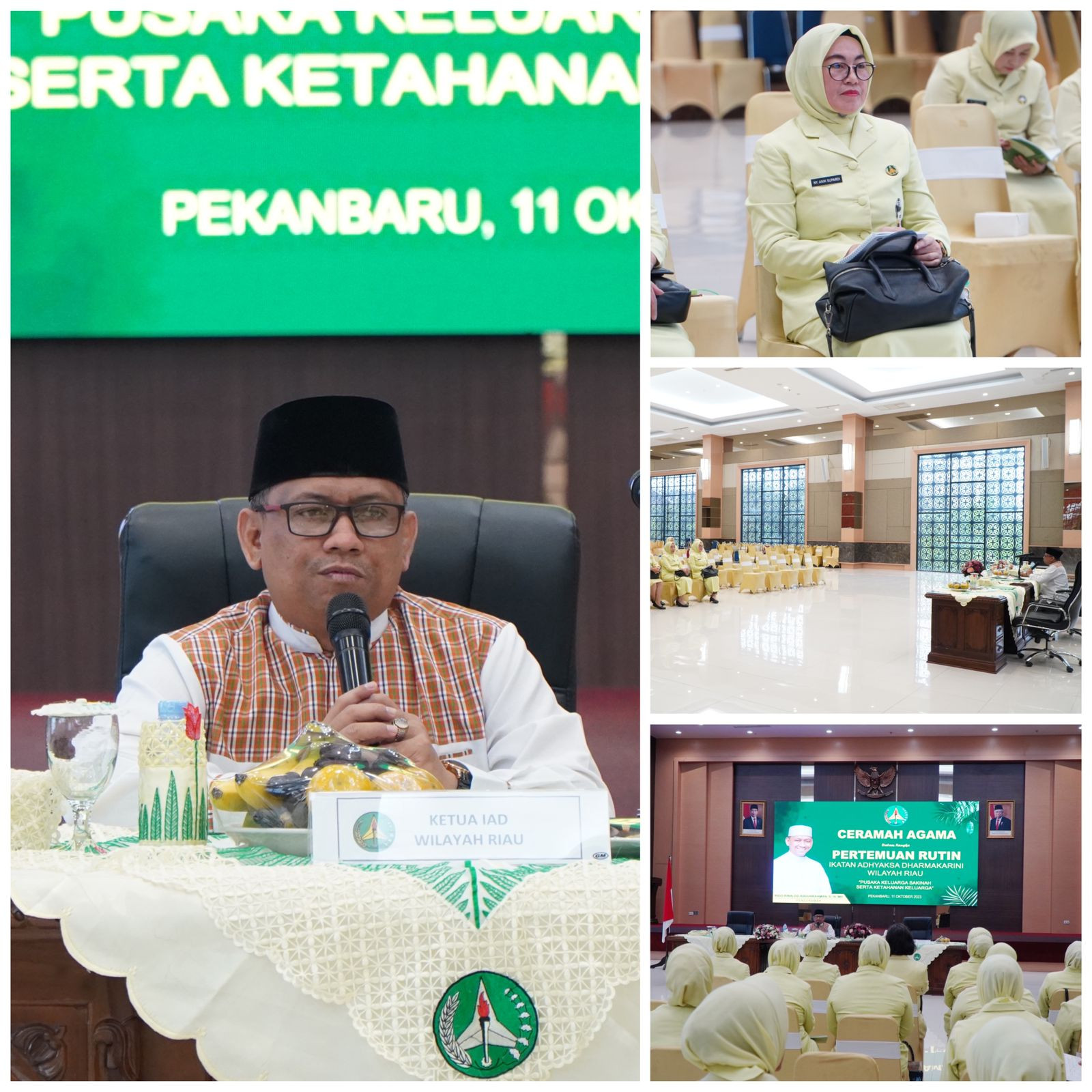 Ceramah Agama dalam rangka Pertemuan Rutin Ikatan Adhyaksa Dharmakarini Wilayah Riau