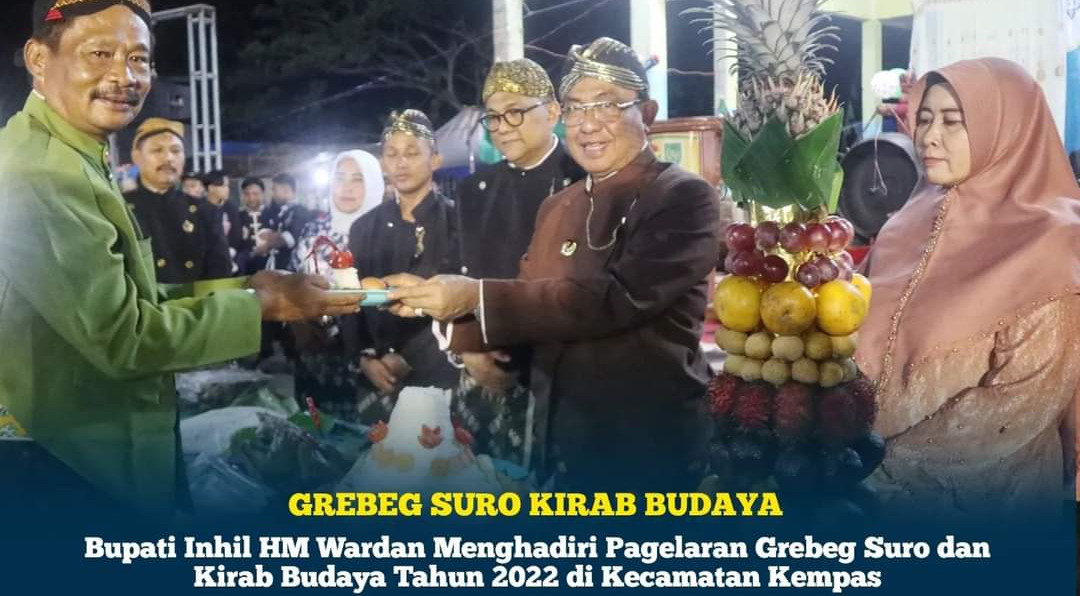 Bupati Inhil HM Wardan Hadiri Gelaran Grebeg Suro & Kirab Budaya di Kempas 