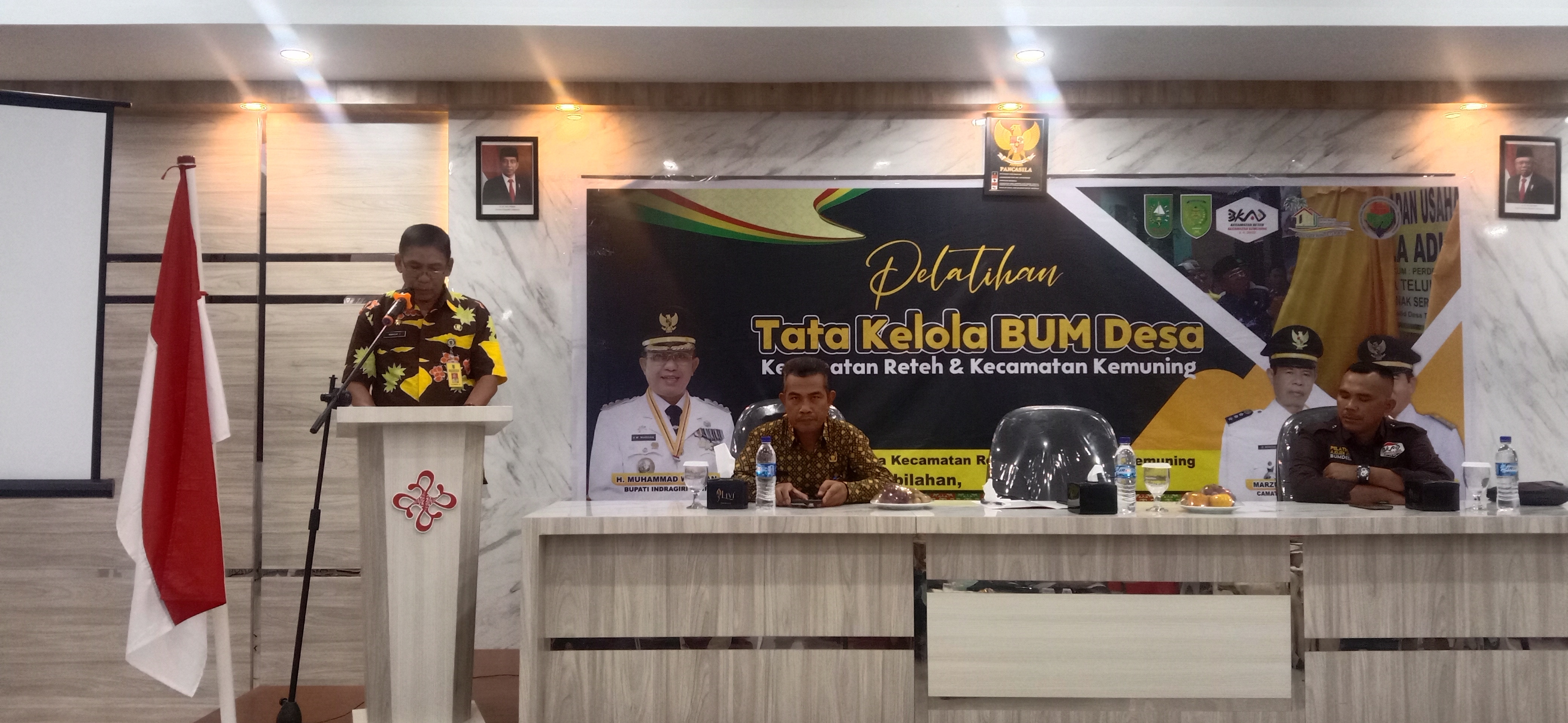 Bupati Inhil Buka Pelatihan Tata Kelola BUMDes Kecamatan Reteh dan Kecamatan Kemuning