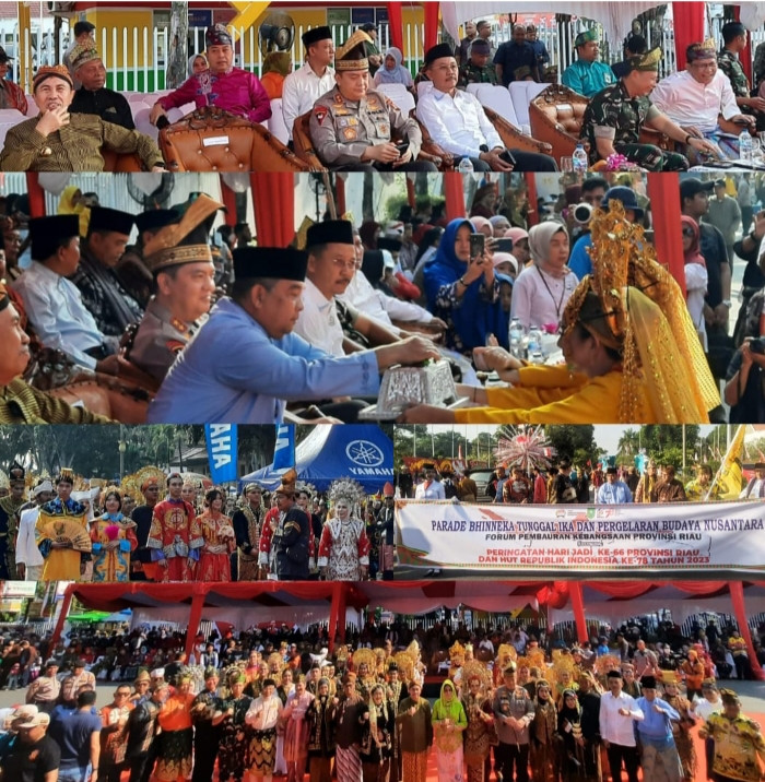 Kepala Kejaksaan Tinggi Riau Hadiri Parade Bhinneka Tunggal Ika & Pergelaran Budaya Nusantara Bersempena Peringatan Hari Jadi Ke-66 Provinsi Riau & HUT Kemerdekaan Republik Indonesia Ke-78 Tahun 2023