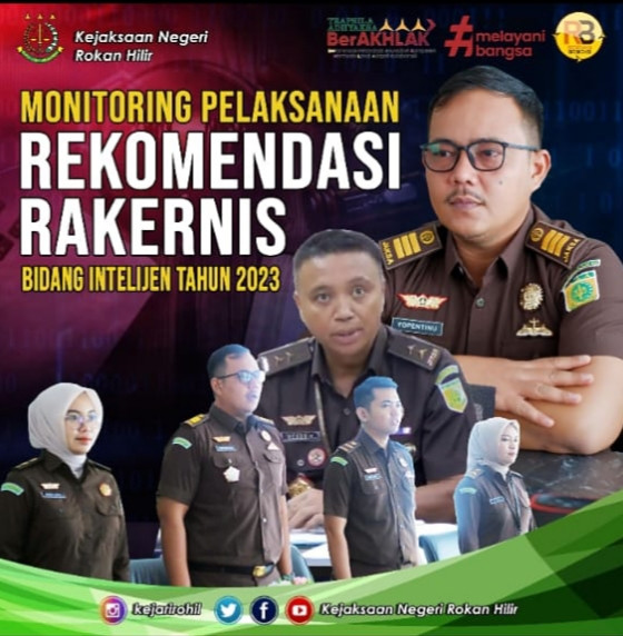 Kasi Intelijen Kejari Rohil Mengikuti Monitoring Pelaksanaan Rekomendasi Rakernis Intelijen 2023
