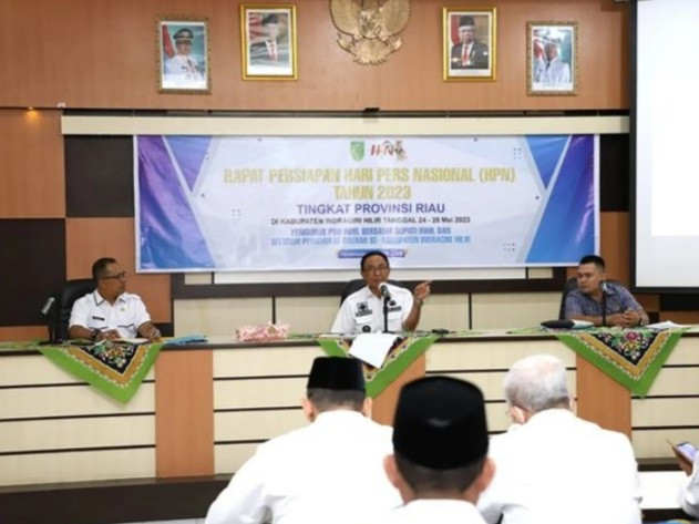 Bupati Wardan Pimpin Rapat Persiapan HPN Riau di Inhil