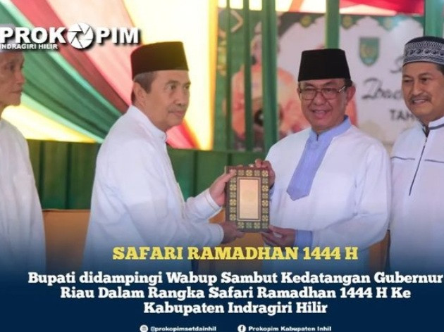 Bupati Inhil dan Wabup Sambut Safari Ramadhan Gubri