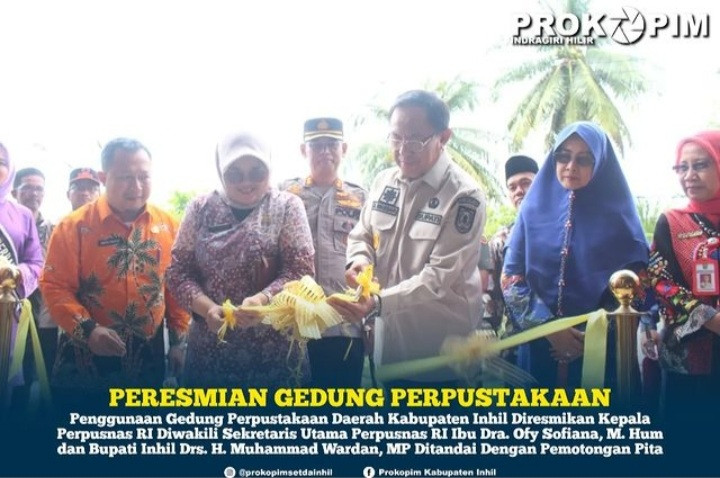 Bupati Inhil Harap Perpustakaan Jadi Wadah Tingkatkan Usaha Kesejahteraan Masyarakat Melalui Literasi
