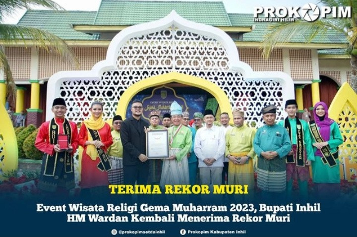 Pemkab Inhil Kembali Raih Rekor Muri di Gema Muharram 1445 H