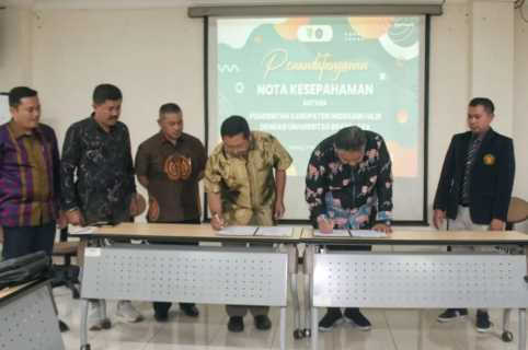 Bupati Wardan Hadiri Penandatanganan MOU Pemerintah Inhil dengan UB