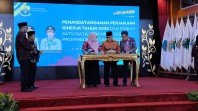 Kepala OPD Pemprov Jambi Tandatangani Perjanjian Kinerja 2025 di Hadapan Al Haris