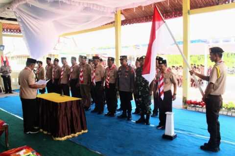 Kamabicab Gerakan Pramuka Inhil Lantik Pengurus Mabiran Kwaran dan DKR 04.02.10 Tanah Merah