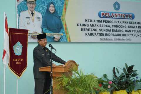 Bupati Inhil Hm Wardan Pinta Ketua Tp Pkk Kecamatan Bantu Kerja Camat Dan Pahami 10 Pokok Program 