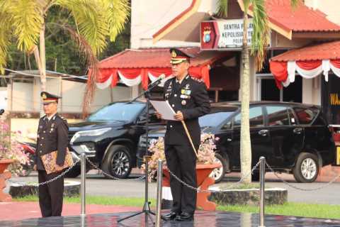 Polres Inhil Gelar Upacara Peringatan HUT RI ke-78