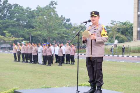 Kapolda Riau Pimpin Apel Operasi Zebra Lancang Kuning 2023