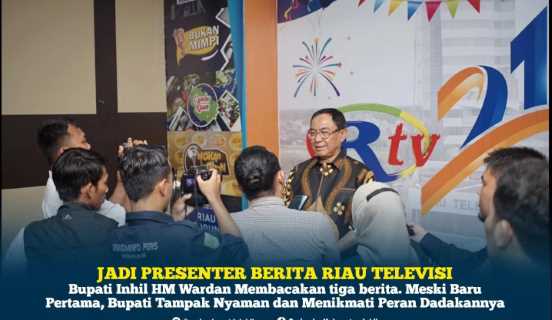 Bupati Wardan Jadi Pemateri Acaran Detak Riau Malam, Program Riau Televisi