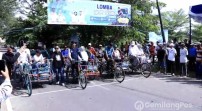 Bupati Buka Lomba Balap Becak Perdana  Disparporabud Inhil, 211 Peserta Ramaikan Ajang Kearifan Lokal