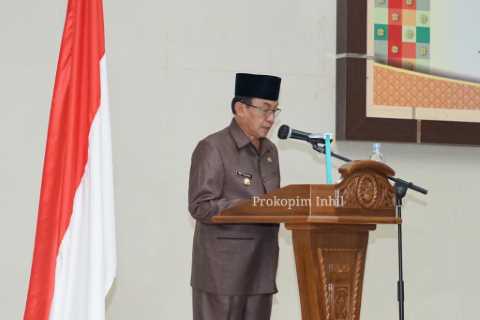 Bupati HM.Wardan Sampaikan Pidato Pengantar KUPA dan PPAS Perubahan APBD TH 2020 pada Rapat Paripurn