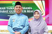 Pj Bupati Herman didampingi Istri Hadiri Ramah Tamah Bersama Penjabat Gubernur Riau SF Hariyanto Yang Baru Dilantik
