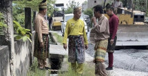 Pj.Bupati Herman  Datangi Lansung Pengerjaan Ruas Jalan SKB Tembilahan