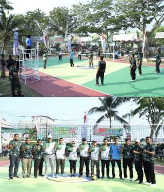 Bupati Inhil Hadiri Pembukaan Turnamen Dandim Cup Volly Ball Putra Tahun 2023