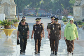 Dalam Rangka HBA ke-64 dan HUT IAD ke-24, Wakil Jaksa Agung Pimpin Upacara Ziarah di Taman Makam Pahlawan Kalibata
