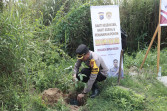 Rangka Rakorbin SSDM, Polres Inhil Tanam Ratusan Pohon