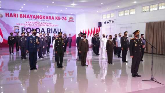 Dipimpin Presiden Jokowi, Puncak Peringatan Hari Bhayangkara Ke 74 Digelar Secara Virtual