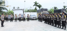 Polres Inhil Terjunkan 55 Personil Pengamanan TPS ke 5 Kecamatan