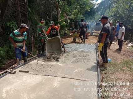 Program Pembangunan TMMD Kecamatan Tempuling Sudah Mencapai 90 Persen