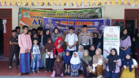Jumat Barokah Dan Pesan Pemilu Damai Ditlantas Polda Riau Ke Panti Asuhan Al - Istiqlal Pekanbaru