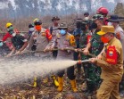 Lagi, Gubernur Al Haris Bersama Pangdam TIB Turun ke Kawasan Gambut Londerang Padamkan Karhutla