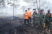 Londerang Kembali Terbakar, Al Haris Turun Langsung Uji Zat Pemadam Api Gambut
