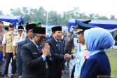 Sekda Siak Ucapkan Selamat Atas Sertijab Danlanud Roesmin Noerjadin Dari Marsma TNI M Nurdin kepada Marsma TNI Feri Yunaldi