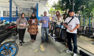 Cooling System Ditlantas Polda Riau pada Pelayanan Cek fisik ajak masyarakat wujudkan Pemilu Damai