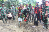 Kodim 0314/Inhil Tanam Ribuan Batang Pohon Guna Jaga Ekosistem dan Lestarikan Alam