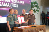 Jaksa Agung Muda Intelijen  dan Komandan Pusat Polisi Militer TNI  Tandatangani Perjanjian Kerja Sama