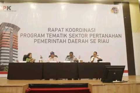 Sekda Inhil Ikuti Rakor Program Tematik Sektor Pertanahan Wilayah Riau 