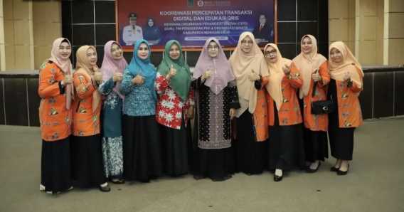 Organisasi Wanita Inhil Bersama BI dan BRK Syariah Edukasi Percepatan Sistem Transaksi  Digital dan QRIS di Inhil