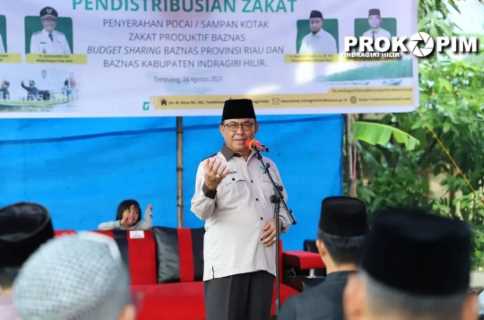 Bupati Inhil Serahkan 10 Sampan Kotak zakat Produktif Baznas