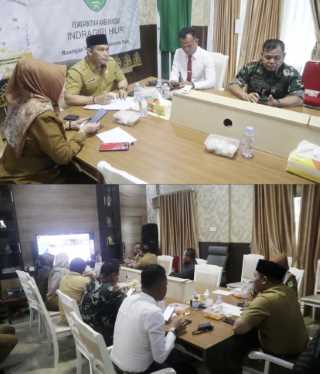 Bupati Inhil Ikuti Rakor Pengendalian Inflasi Daerah Secara Virtual