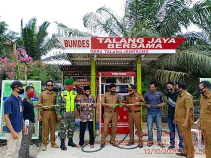 Pemdes Talangjangkang Resmikan Unit Usaha POM Mini BUMDes Talang Jaya Bersama