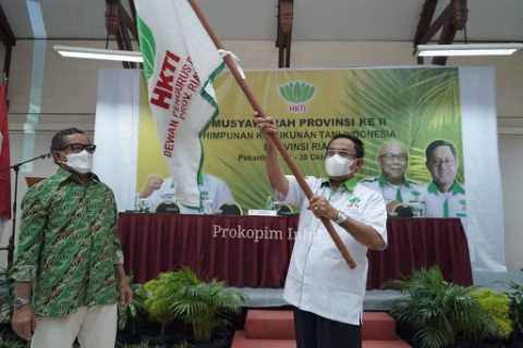 Bupati Wardan Terpilih Secara Aklamasi Menjadi Ketua DPD HKTI Provinsi Riau Periode 2021-2026 