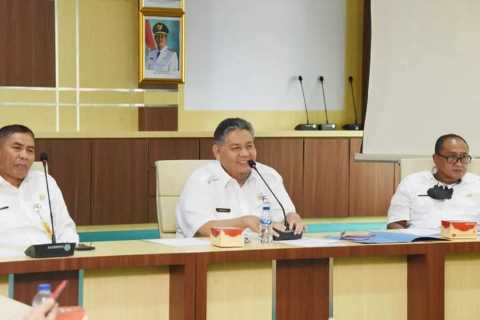 Sekda Inhil Pimpin Rapat Persiapan Peresmian Gedung Perpustakaan.