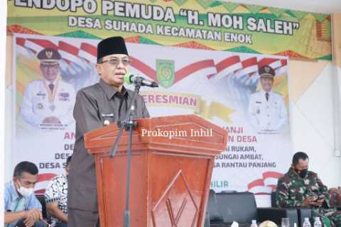 Laksanakan Amanah PERDA, Bupati H.M.Wardan Resmikan BPD di Kecamatan Enok