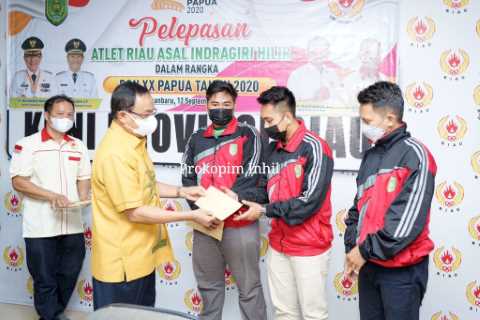 Bupati HM.Wardan Lepas Atlet Inhil Ikuti PON XX Papua, \