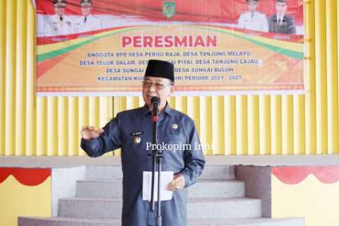 Resmikan BPD, Bupati HM.Wardan Harapkan Kepada BPD Harus Bisa Memahami dan Melaksanakan Tupoksinya